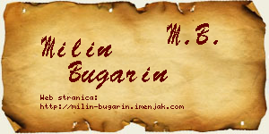 Milin Bugarin vizit kartica